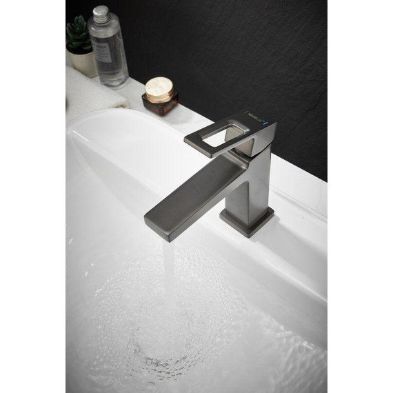 Смеситель для раковины Belz B10658-3, оружейная сталь фото 14