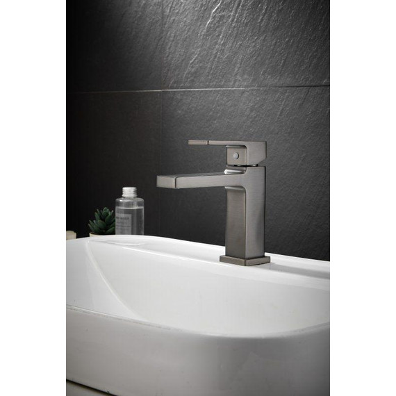 Смеситель для раковины Belz B10658-3, оружейная сталь фото 3