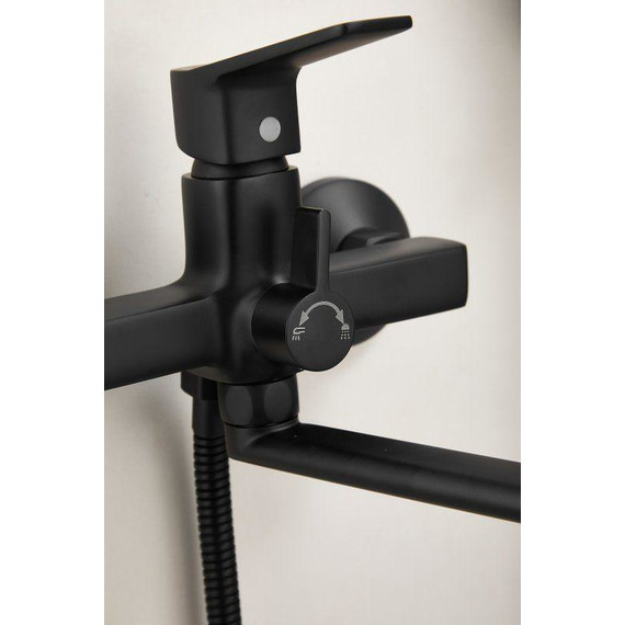 Смеситель для ванны Belz B22715-7, чёрный матовый фото 17