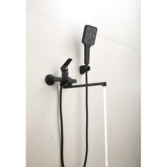 Смеситель для ванны Belz B22715-7, чёрный матовый фото 8