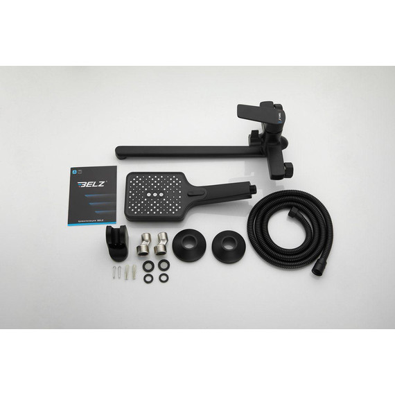 Смеситель для ванны Belz B22715-7, чёрный матовый фото 19