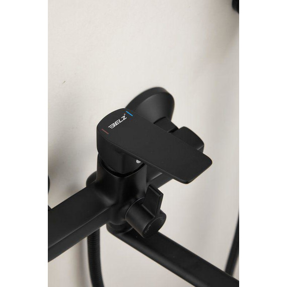 Смеситель для ванны Belz B22715-7, чёрный матовый фото 11