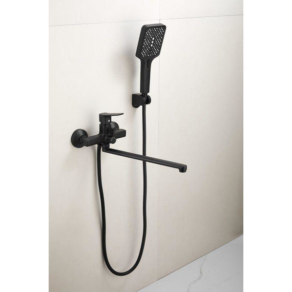 Смеситель для ванны Belz B22715-7, чёрный матовый фото 6