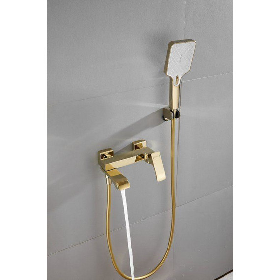 Смеситель для ванны Belz B60507-5, золото фото 3