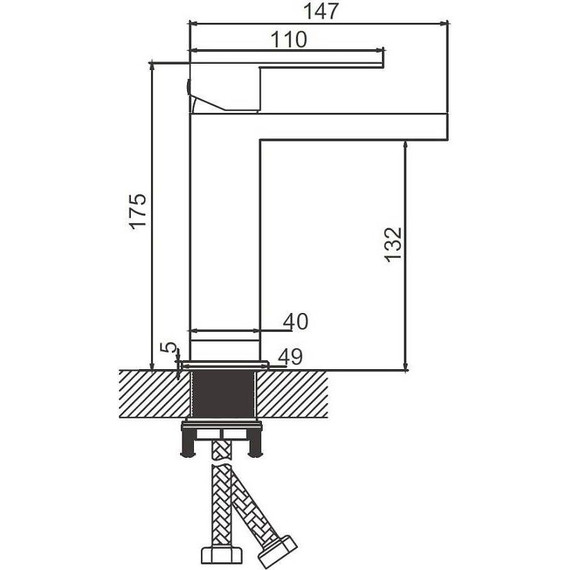 Смеситель для раковины Belz B10817-1, сатин фото 2