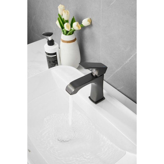 Смеситель для раковины Belz B10507-3, оружейная сталь фото 8