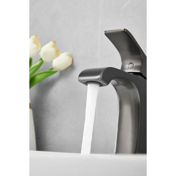 Смеситель для раковины Belz B10507-3, оружейная сталь фото 9