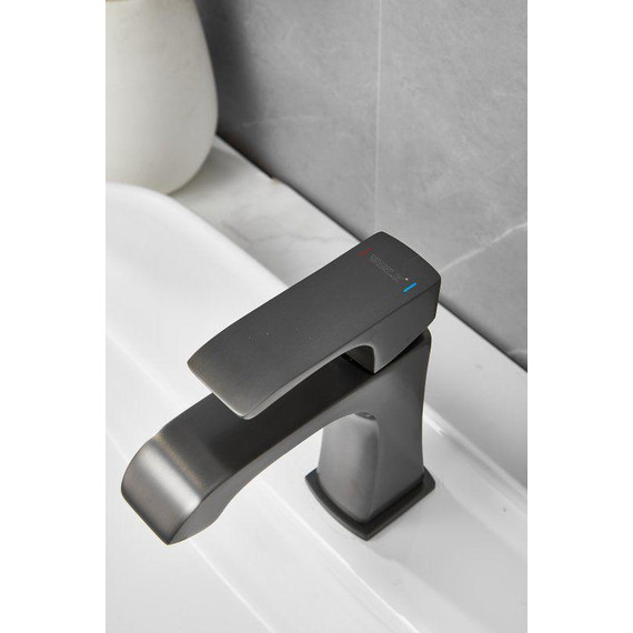 Смеситель для раковины Belz B10507-3, оружейная сталь фото 13