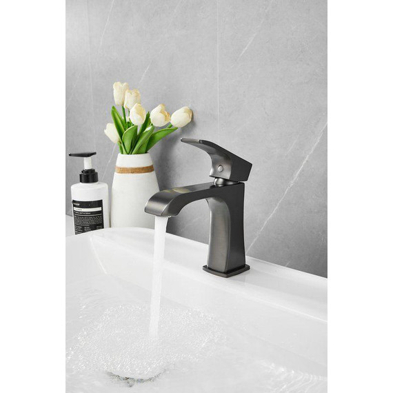 Смеситель для раковины Belz B10507-3, оружейная сталь фото 14