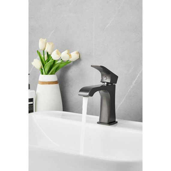 Смеситель для раковины Belz B10507-3, оружейная сталь фото 16