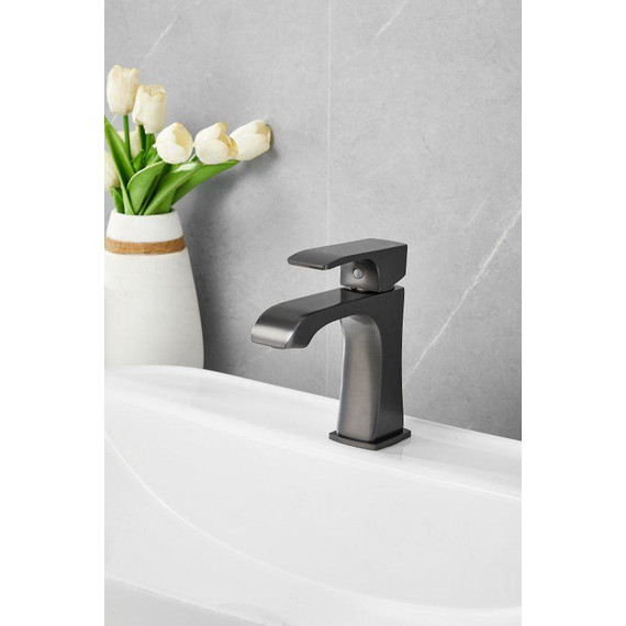 Смеситель для раковины Belz B10507-3, оружейная сталь фото 2