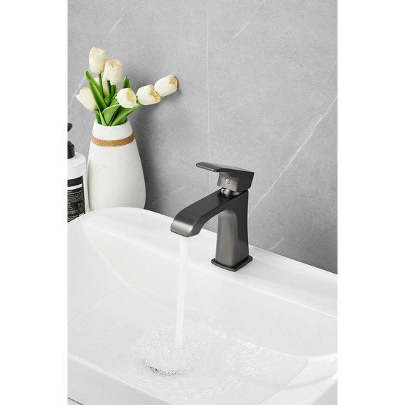 Смеситель для раковины Belz B10507-3, оружейная сталь фото 5