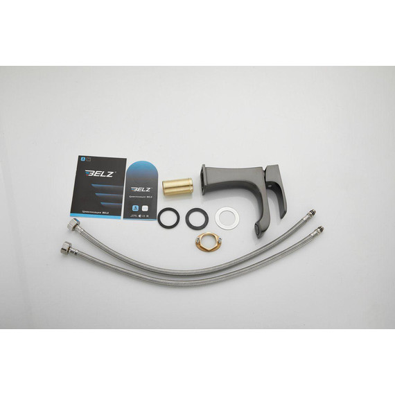 Смеситель для раковины Belz B10507-3, оружейная сталь фото 26