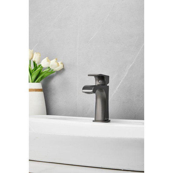 Смеситель для раковины Belz B10507-3, оружейная сталь фото 7