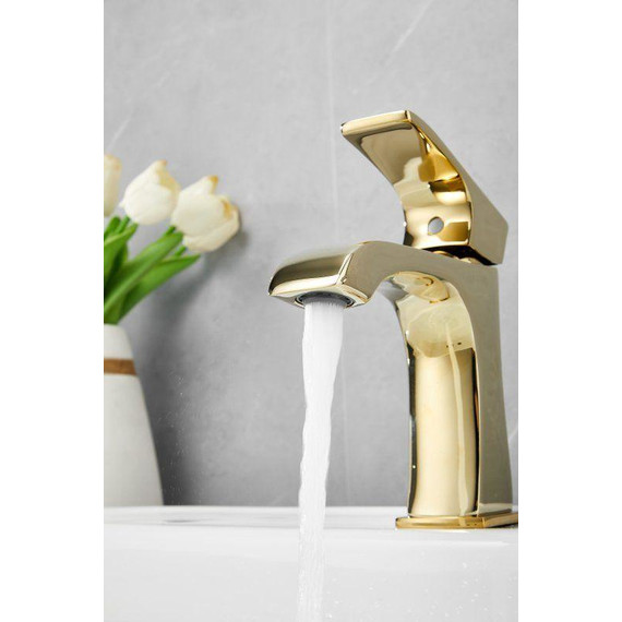 Смеситель для раковины Belz B10507-5, золото фото 4