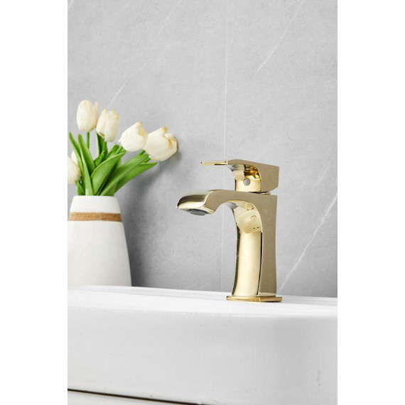 Смеситель для раковины Belz B10507-5, золото фото 6