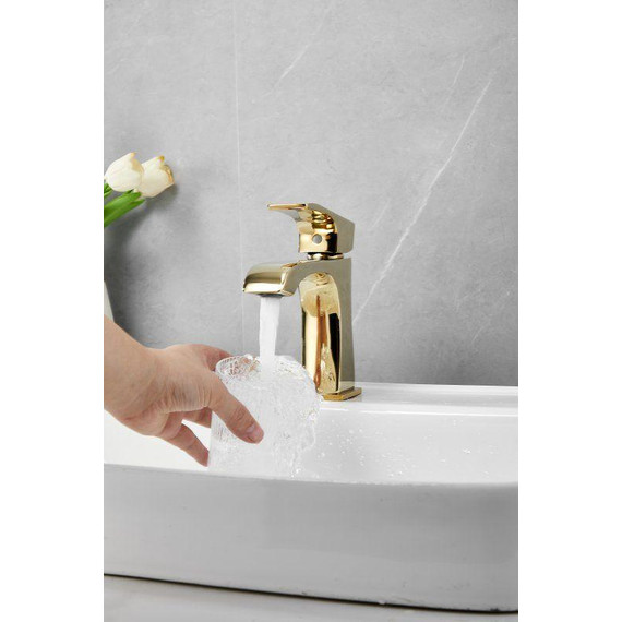 Смеситель для раковины Belz B10507-5, золото фото 2