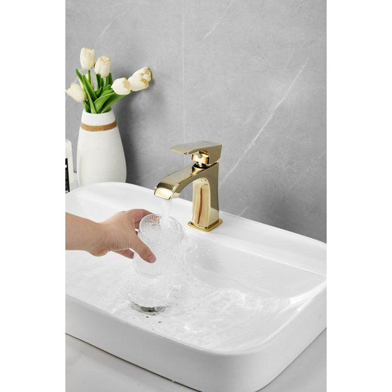 Смеситель для раковины Belz B10507-5, золото фото 22