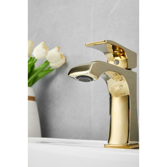 Смеситель для раковины Belz B10507-5, золото фото 14