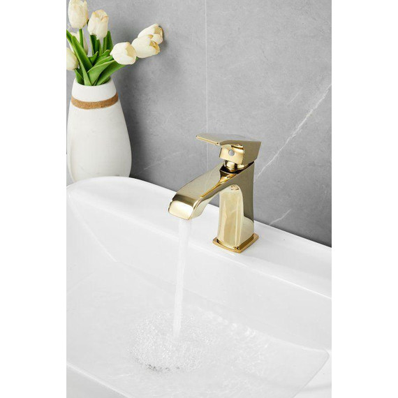 Смеситель для раковины Belz B10507-5, золото фото 9