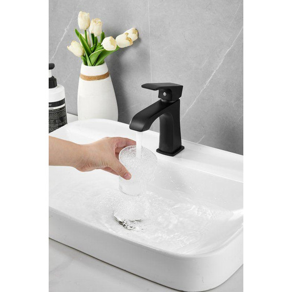 Смеситель для раковины Belz B10507-7, чёрный фото 9