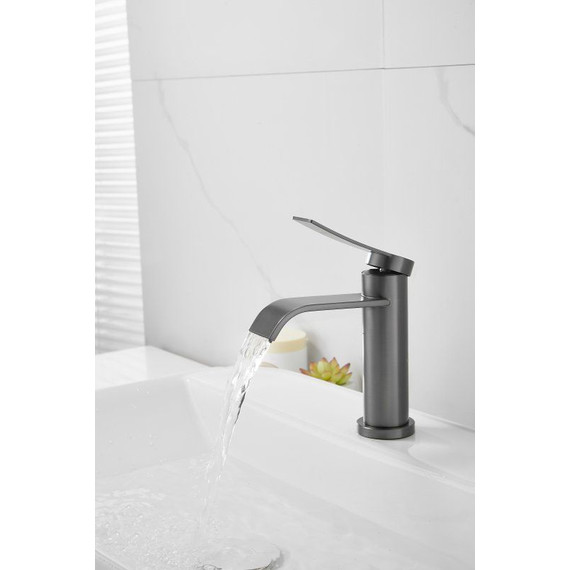 Смеситель для раковины Belz B10812-3, оружейная сталь фото 8