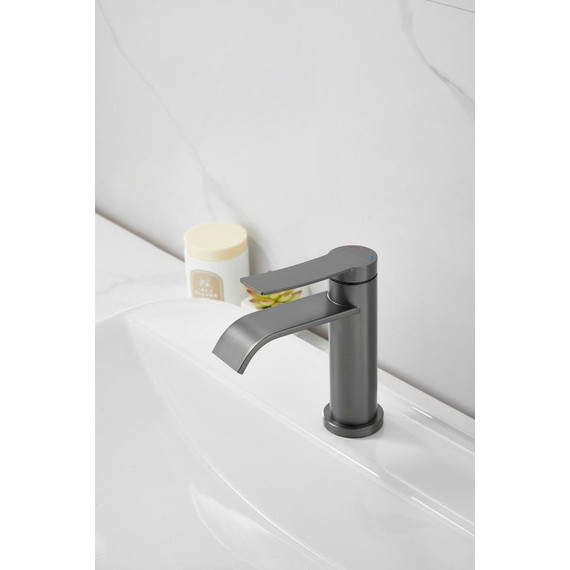 Смеситель для раковины Belz B10812-3, оружейная сталь фото 9