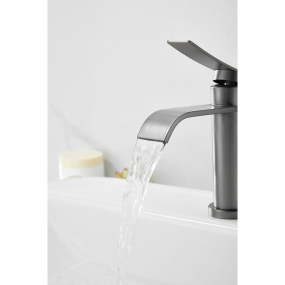 Смеситель для раковины Belz B10812-3, оружейная сталь фото 13