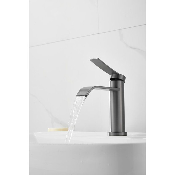 Смеситель для раковины Belz B10812-3, оружейная сталь фото 20