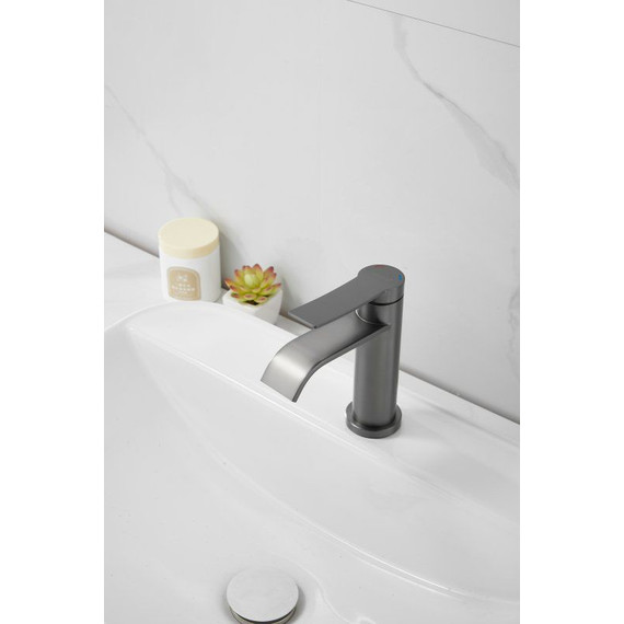 Смеситель для раковины Belz B10812-3, оружейная сталь фото 3