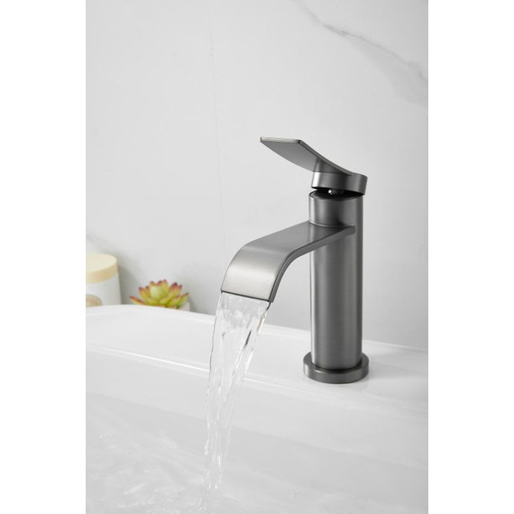 Смеситель для раковины Belz B10812-3, оружейная сталь фото 4