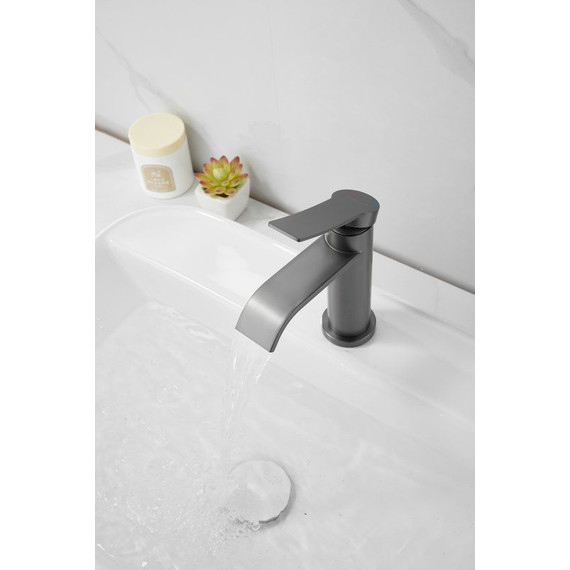 Смеситель для раковины Belz B10812-3, оружейная сталь фото 5