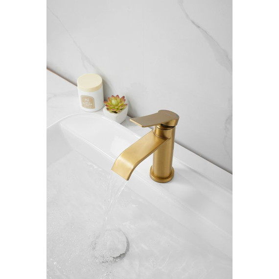 Смеситель для раковины Belz B10812-5, золото фото 17