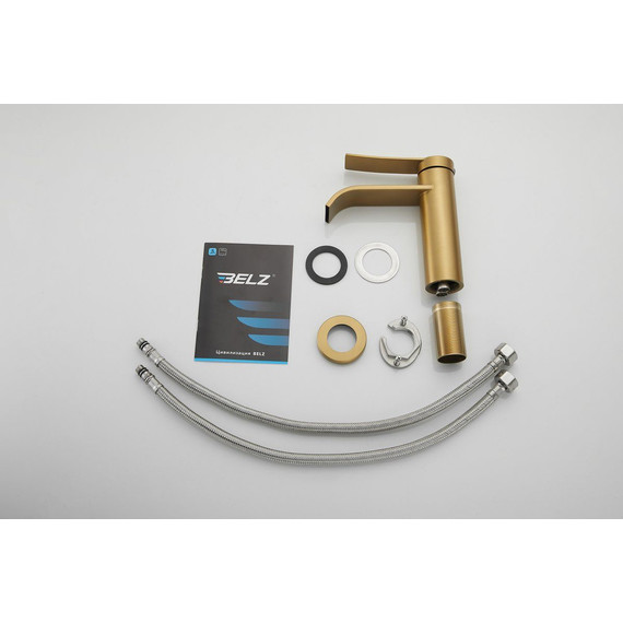 Смеситель для раковины Belz B10812-5, золото фото 28