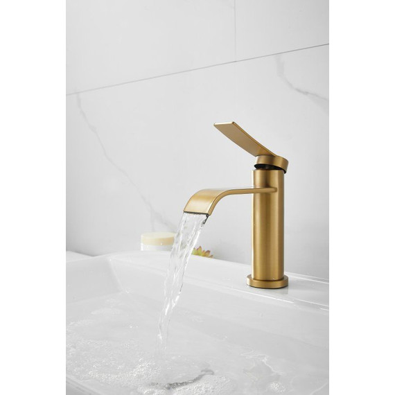 Смеситель для раковины Belz B10812-5, золото фото 6