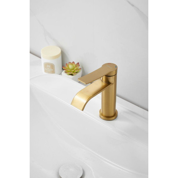 Смеситель для раковины Belz B10812-5, золото фото 7