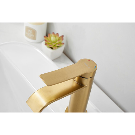 Смеситель для раковины Belz B10812-5, золото фото 26