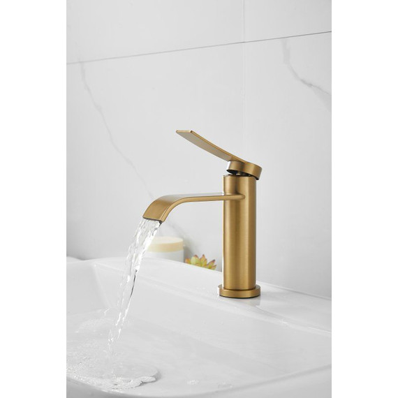 Смеситель для раковины Belz B10812-5, золото фото 13