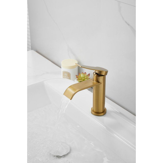 Смеситель для раковины Belz B10812-5, золото фото 12