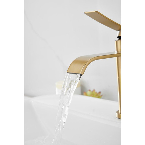 Смеситель для раковины Belz B10812-5, золото фото 15