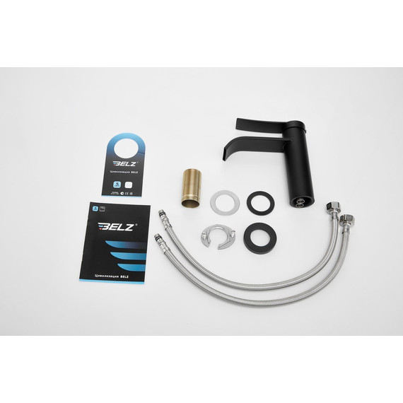 Смеситель для раковины Belz B10812-7, чёрный фото 26