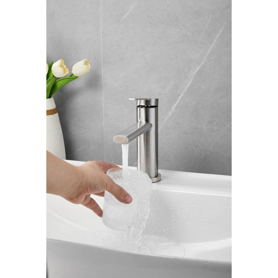 Смеситель для раковины Belz B10813-1, сатин фото 7