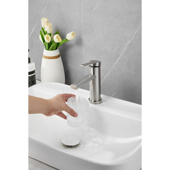 Смеситель для раковины Belz B10813-1, сатин фото 8