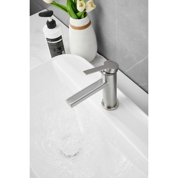 Смеситель для раковины Belz B10813-1, сатин фото 9