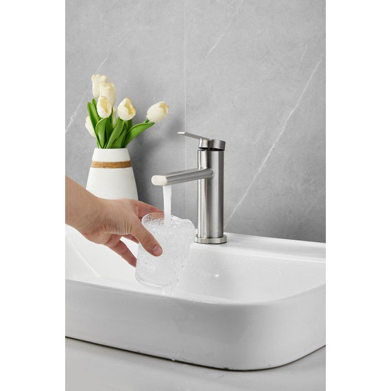 Смеситель для раковины Belz B10813-1, сатин фото 13