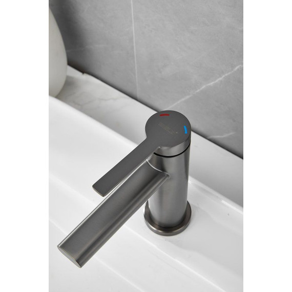 Смеситель для раковины Belz B10813-3, оружейная сталь фото 14