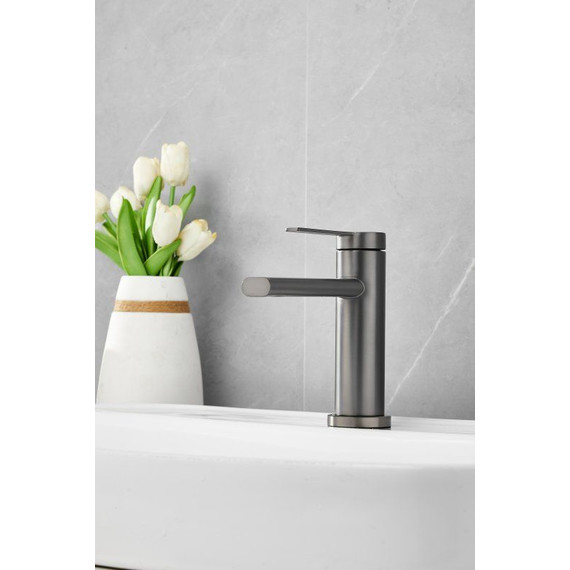 Смеситель для раковины Belz B10813-3, оружейная сталь фото 9