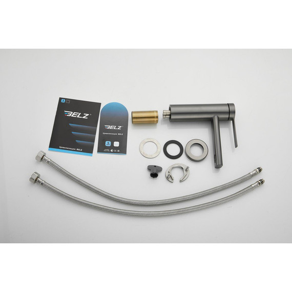 Смеситель для раковины Belz B10813-3, оружейная сталь фото 25