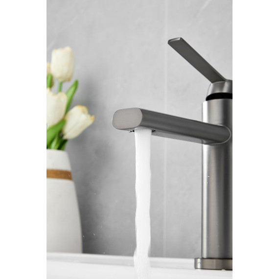 Смеситель для раковины Belz B10813-3, оружейная сталь фото 11