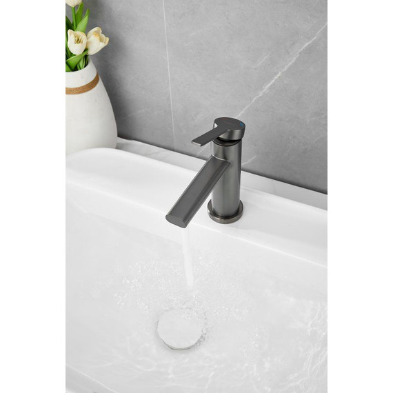 Смеситель для раковины Belz B10813-3, оружейная сталь фото 13